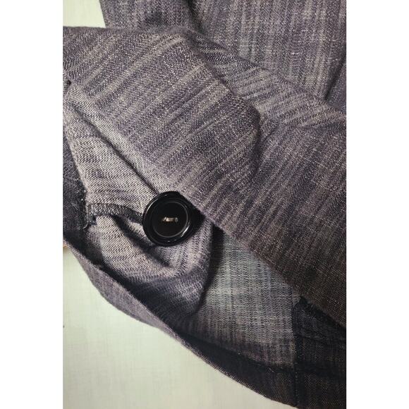 VTG 80s Amy Byer Grey Pencil mini Skirt Sz 3 Big Buttons Corpcore preppy office - Picture 3 of 7